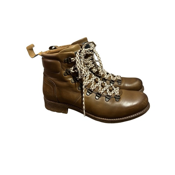 Taos‎ Alpine Leather Boots Contrasting Laces Women's Size 9-9.5 Caramel 220106 - Picture 2 of 16